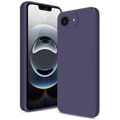 Btstring Hülle für iPhone 16e, Hochwertiges Silikon Case, Ganzkörper Handyhülle mit Seidig-Weicher Berühren, Kratzfestes Weiches Mikrofaserfutter (Lila) von Btstring