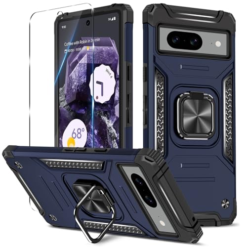 Btstring Hülle kompatibel mit Google Pixel 8 mit Schutzfolie, Militär Standard Cover Case Standfunktion Handy Hüllen -Blau Btstring Hülle kompatibel mit Google Pixel 8 mit Schutzfolie, Militär Standard Cover Case Standfunktion Handy Hüllen -Blau von Btstring