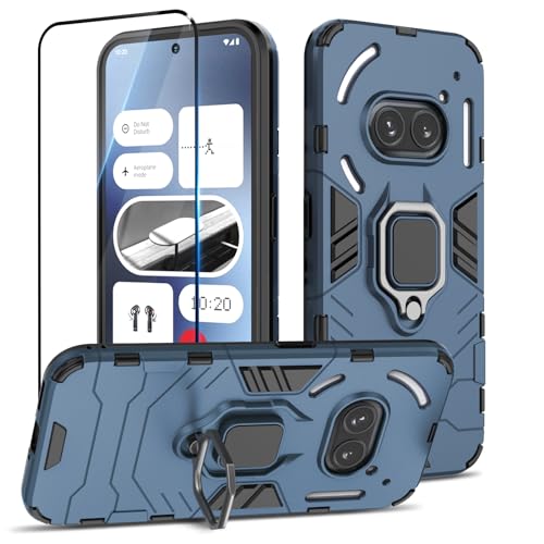 Btstring Hülle kompatibel mit Nothing Phone 2a/2a Plus mit Schutzfolie, Militär Standard Stoßfest Handyhülle Case Hybrid Metall Ring Halter Schutzhülle Handy Hüllen Cover- Blau Btstring Hülle kompatibel mit Nothing Phone 2a/2a Plus mit Schutzfolie, Militär Standard Stoßfest Handyhülle Case Hybrid Metall Ring Halter Schutzhülle Handy Hüllen Cover- Blau von Btstring
