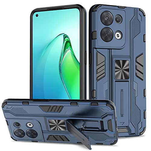 Btstring Hülle kompatibel mit Oppo Reno 8, Militär Standard Cover Case Standfunktion Handy Hüllen- blau von Btstring