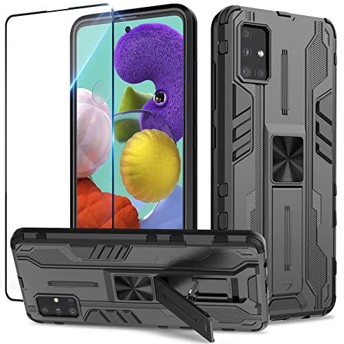 Btstring Hülle kompatibel mit Samsung Galaxy A51 mit Schutzfolie, Militär Standard Cover Case Standfunktion Handy Hüllen Schwarz Btstring Hülle kompatibel mit Samsung Galaxy A51 mit Schutzfolie, Militär Standard Cover Case Standfunktion Handy Hüllen Schwarz von Btstring
