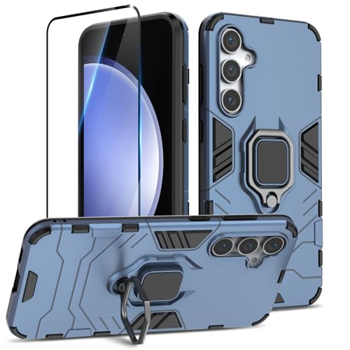 Btstring Hülle kompatibel mit Samsung Galaxy S23 FE mit Schutzfolie, Militär Standard Stoßfest Handyhülle Case Hybrid Metall Ring Halter Schutzhülle Handy Hüllen Cover- Blue Btstring Hülle kompatibel mit Samsung Galaxy S23 FE mit Schutzfolie, Militär Standard Stoßfest Handyhülle Case Hybrid Metall Ring Halter Schutzhülle Handy Hüllen Cover- Blue von Btstring