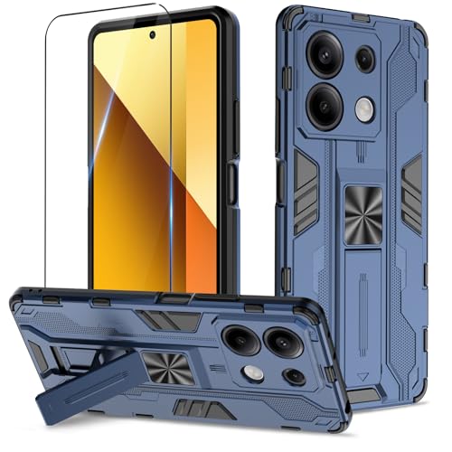 Btstring Hülle kompatibel mit Xiaomi Redmi Note 13 5G mit Schutzfolie, Militär Standard Cover Case Standfunktion Handy Hüllen -Blau Btstring Hülle kompatibel mit Xiaomi Redmi Note 13 5G mit Schutzfolie, Militär Standard Cover Case Standfunktion Handy Hüllen -Blau von Btstring