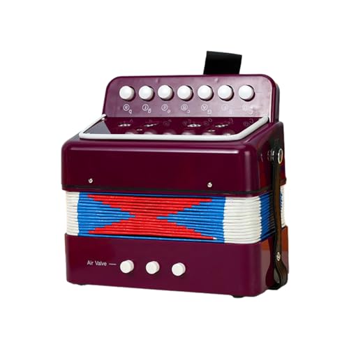 Btuty Akkordeon 7 Tasten 2 Bass Musikinstrument ABS Material für Anfänger Knopfakkordeon Leichte Hand-Augen-Koordination Leistung auf der Bühne (lila) Btuty Akkordeon 7 Tasten 2 Bass Musikinstrument ABS Material für Anfänger Knopfakkordeon Leichte Hand-Augen-Koordination Leistung auf der Bühne (lila) von Btuty