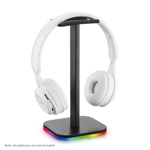 Btuty Kopfhörer-Halterung beleuchtet auf der Unterseite RGB-Licht für Schreibtisch PC Gaming-Headset Rutschfestes Gummipolster USB-Kopfhörer verkabelt Display von Btuty