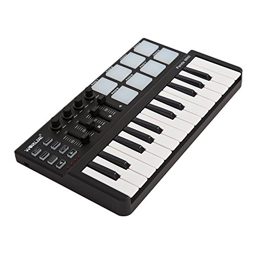 Btuty Panda MIDI Controller Tastatur 25 Tasten USB Drum Pad Controller Mini Portable von Btuty