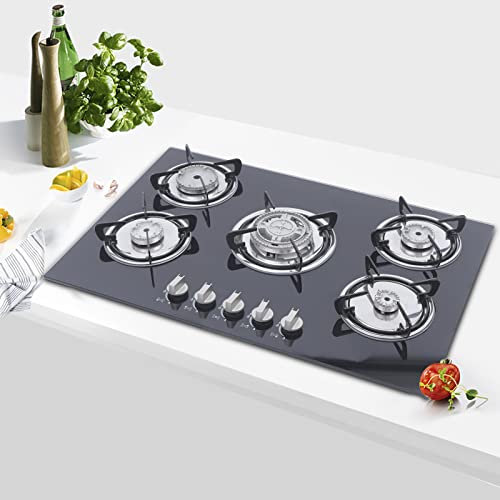 5 Flammen Gaskochfeld Einbauherd Gaskocher FüR Erdgas Und Propangas Stove Cooker Kochfeld Glaskeramik GehäRtetes Glas Gasherd Propan Kocher Mit DüSe Edelstahl Gusseisengitter Kompatibel Kochplatten 5 Flammen Gaskochfeld Einbauherd Gaskocher FüR Erdgas Und Propangas Stove Cooker Kochfeld Glaskeramik GehäRtetes Glas Gasherd Propan Kocher Mit DüSe Edelstahl Gusseisengitter Kompatibel Kochplatten von BuRuiYoten