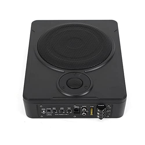 8" Aktiv UltradüNner Untersitz Subwoofer Car Audio Kompakt Aluminum Auto Mit Kabelset Bassreflex Aktivsub Under Seat Active Bassbox Kabel Amplifier Power Bass Slim Speaker Lautsprecher VerstäRker von BuRuiYoten