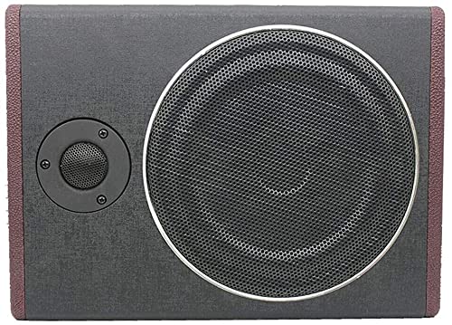 Auto Untersitz Subwoofer Aktiv Bassbox Kompakt Car Audio Kfz Aktivwoofer Bass Mit Schlank MetallhüLle Edelstahl Box Lautsprescher Woofer Horn Netzschutzabdeckung Active Stereo VerstäRker Lautsprecher von BuRuiYoten