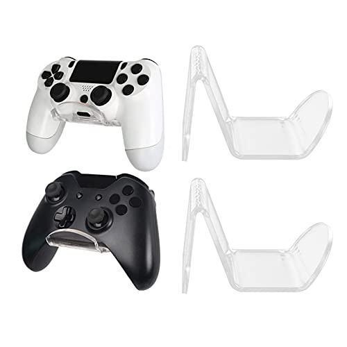 2 Stück Wandhalterung Kopfhörer Ständer, Selbstklebend Durchsichtige Acryl Headset Halterung Game Controller Halter für Universal Gaming Headsets Spielkonsolen von Buachois