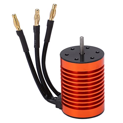 RC Brushless Motor, Bürstenloser Motor, F540 4370KV wasserdichte Innenrotation 4 Pole 12 Slot 800W Auto Sensorless Motor RC Nicht Induktiver Außenläufermotor für 1/10 RC Fahrzeuge Autoteile von Buachois