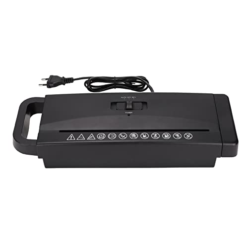 A6 Aktenvernichter, 220 x 6mm Papierschneider, Kleine Aktenvernichter mit LED Anzeige, 6 Blatt Streifenschnitt Stauschutz Überhitzungsschutz Partikelschnitt Papier Schredder Papierschneidemaschine von Buachois