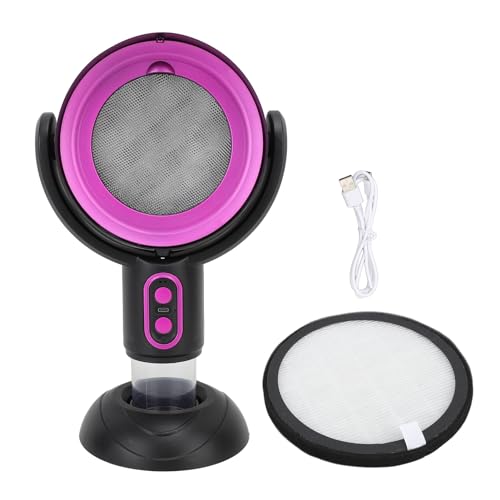 Tragbare Dunstabzugshaube, Desktop-Dunstabzugshaube, 2 Geschwindigkeitsstufen, Negativ-Ionen-USB-betrieben, tragbarer Küchen-Abluftventilator, Herd Buddy für Wohnung, 5 V, 8 W, (Black and Purple) von Buachois