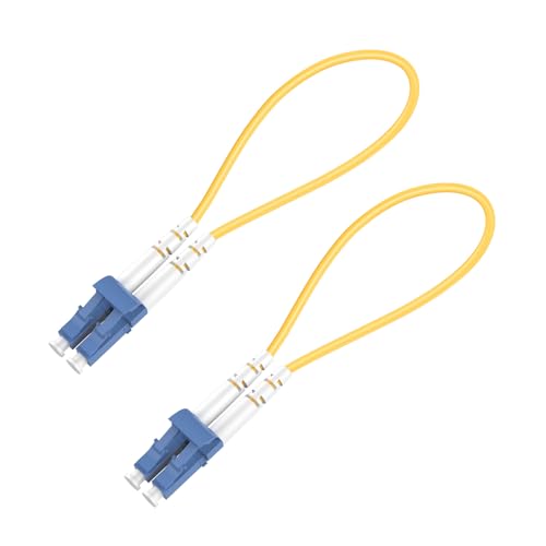 Buacoz LC/UPC Glasfaser-Loopback-Adapter-Tester, Singlemode Duplex 9/125μm (OS2) Loopback-Stecker-Teststecker für selbsttestende SFP-Module oder Netzwerkgeräte, 2 Stück von Buacoz
