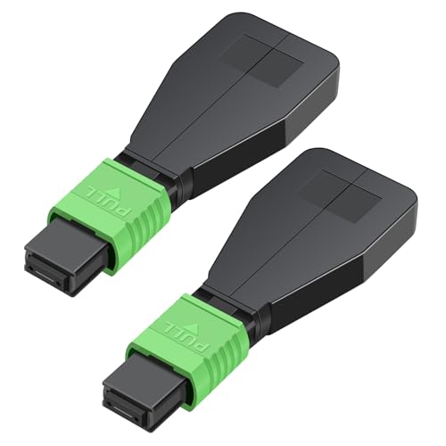 Buacoz MPO/APC 12-adrige Faser-Loopback-Adapter, Singlemode Duplex 50/125 μm, Glasfaser-Loopback-Testerkabel für 40 G 100 G Netzwerke und QSFP-Tests (2 Stück) von Buacoz