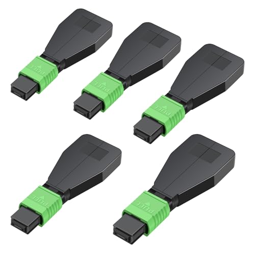Buacoz MPO/APC 12-adrige Faser-Loopback-Adapter, Singlemode Duplex 50/125 μm, Glasfaser-Loopback-Testerkabel für 40 G 100 G Netzwerke und QSFP-Tests (5 Stück) von Buacoz