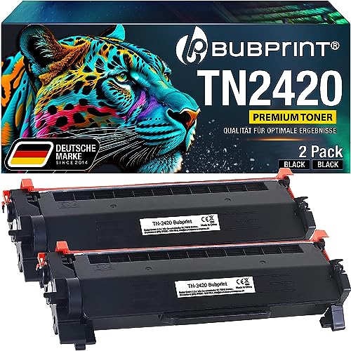 Bubprint 2-Pack TN2420 TN-2420 TN2410 TN-2410 kompatibel als Ersatz für Toner Brother MFC L2710DW MFC-L2710DW HL-L2350DW MFC-L2710DN DCP-L2530DW HL-L2310D MFC-L2750DW DCP-L2510D MFC-L2730DW L2550DN von Bubprint