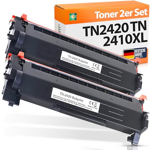 Bubprint 2-Pack TN2420 TN-2420 TN2410 TN-2410 kompatibel als Ersatz für Toner Brother MFC L2710DW MFC-L2710DW HL-L2350DW MFC-L2710DN DCP-L2530DW HL-L2310D MFC-L2750DW DCP-L2510D MFC-L2730DW L2550DN von Bubprint