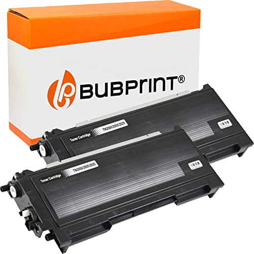 Bubprint 2 Toner kompatibel als Ersatz für Brother TN-2005 TN 2005 TN2005 für HL-2035 HL-2035R HL-2037 3500 Seiten Schwarz von Bubprint