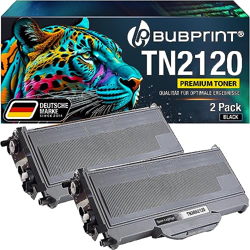 Bubprint 2 Toner kompatibel als Ersatz für Brother TN-2120 für DCP-7030 DCP-7040 DCP-7045N HL-2140 HL-2150N HL-2170 HL-2170W MFC-7320 MFC-7340 MFC-7440N MFC-7840W Schwarz von Bubprint