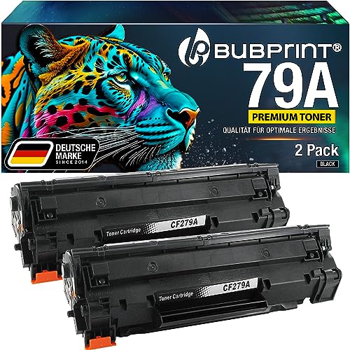 Bubprint 2 Toner kompatibel als Ersatz für HP 79A CF279A für Laserjet Pro M12 M12a M12af M12w M26 M26a M26nw Schwarz von Bubprint