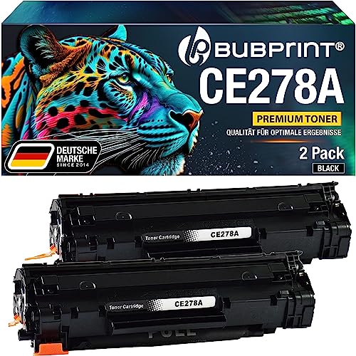 Bubprint 2 Toner kompatibel als Ersatz für HP CE278A 78A für Laserjet Pro M1536DNF M1537DNF M1538DNF M1539DNF MFP P1566 P1600 P1606DN P1607DN P1608DN P1609DN Schwarz von Bubprint