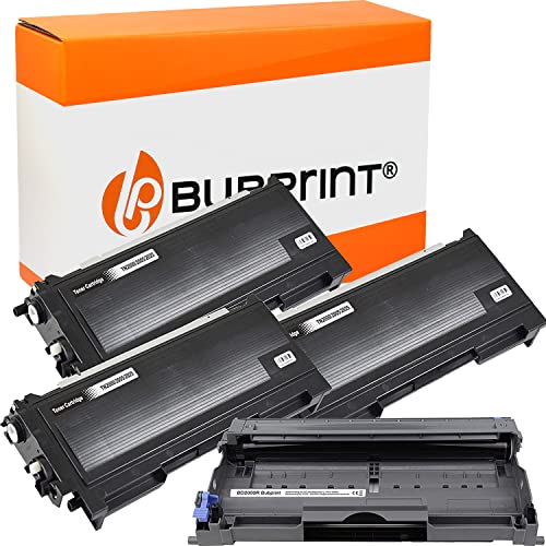 Bubprint 2 Toner und Trommel kompatibel als Ersatz für Brother TN-2000 DR-2000 für DCP-7010 DCP-7010L DCP-7025 HL-2020 HL-2030 HL-2040 HL-2070N MFC-7225N MFC-7420 MFC-7820 MFC-7820N Fax 2820 von Bubprint