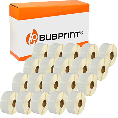 Bubprint 20 Etiketten kompatibel als Ersatz für Dymo 11355 S0722550 für Labelwriter 310 320 330 Turbo 400 Twin Turbo Duo 450 Twin Turbo Duo SE450 51x19mm Weiß von Bubprint