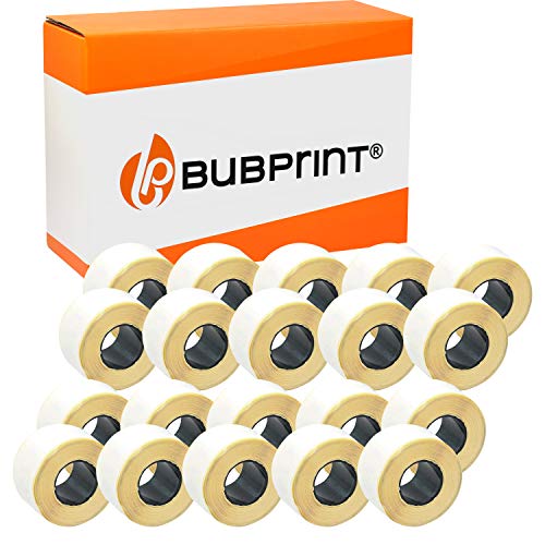 Bubprint 20 Etiketten kompatibel als Ersatz für Dymo 99010 S0722370 für Labelwriter 310 320 330 Turbo 400 Twin Turbo Duo 450 Twin Turbo Duo SE450 28MMX89MM Weiß von Bubprint