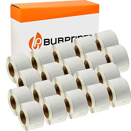 Bubprint 20 Etiketten kompatibel als Ersatz für Dymo 99012 S0722400 für Labelwriter 310 320 330 Turbo 400 Twin Turbo Duo 450 SE450 36 x 89 mm Weiß von Bubprint