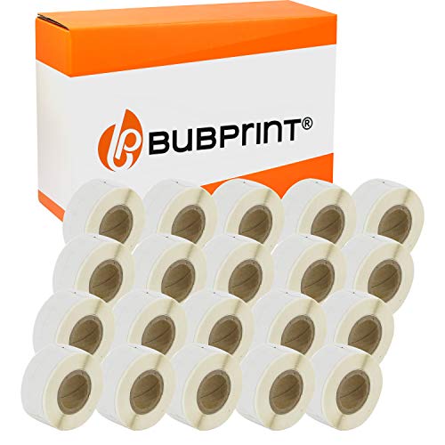 Bubprint 20 Etiketten kompatibel als Ersatz für Dymo 99017 S0722460 für Labelwriter 310 320 330 Turbo 400 Twin Turbo Duo 450 Twin Turbo Duo SE450 12MM X 50MM von Bubprint