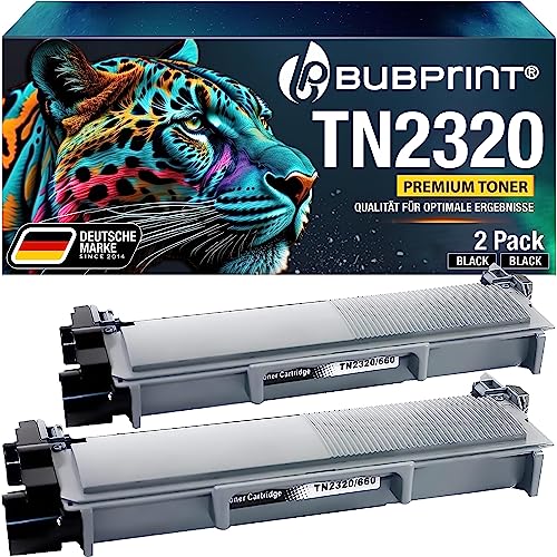 Bubprint 2320 2 Toner kompatibel als Ersatz für Brother TN-2320 TN2320 für MFC-L2700DW MFC-L2700DN HL-L2340DW DCP-L2500D HL-L2300D MFC-L2740DW MFC-L2720DW DCP-L2520DW HL-L2365DW DCP-L2560DW Schwarz von Bubprint