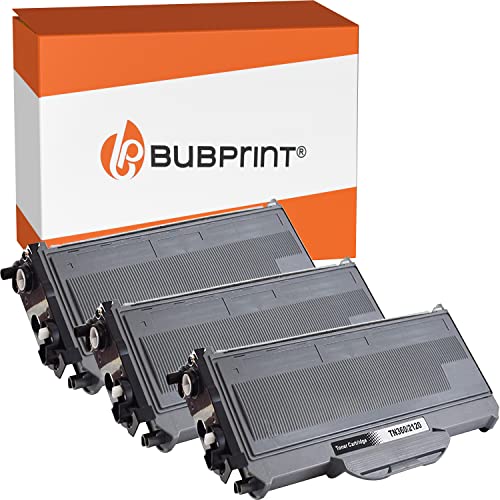 Bubprint 3 Toner kompatibel als Ersatz für Brother TN-2120 TN 2120 für DCP-7030 DCP-7040 HL-2140 HL-2150N HL-2170W MFC-7320 MFC-7440N MFC-7840W 5200 S. Schwarz von Bubprint