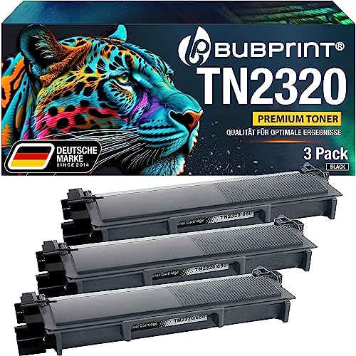 Bubprint 3 Toner kompatibel als Ersatz für Brother TN-2320 TN-2310 für DCP-L2500D DCP-L2520DW HL-L2300D HL-L2340DW HL-L2360DN HL-L2365DW MFC-L2700DN MFC-L2700DW Schwarz von Bubprint