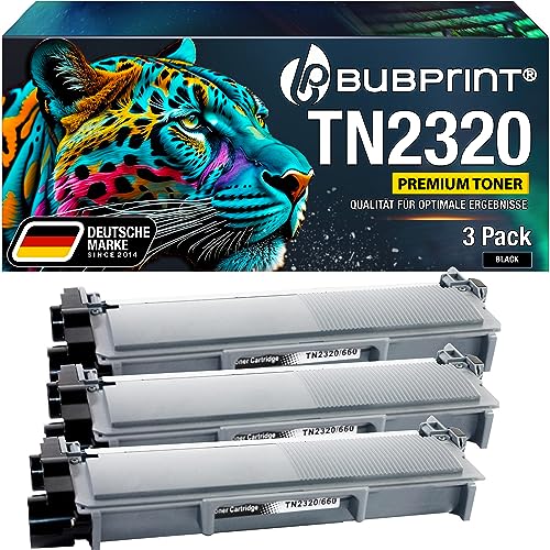 Bubprint 3 Toner kompatibel als Ersatz für Brother TN-2320 XXL TN-2310 für DCP-L2500D DCP-L2520DW HL-L2300D HL-L2340DW HL-L2360DN HL-L2365DW MFC-L2700DN MFC-L2700DW Schwarz von Bubprint