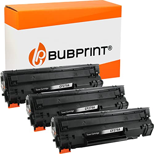 Bubprint 3 Toner kompatibel als Ersatz für HP 79A CF279A für Laserjet Pro M12 M12a M12af M12w M26 M26a M26nw Schwarz von Bubprint