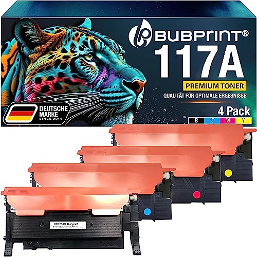 Bubprint 4-Pack Toner kompatibel als Ersatz für HP Color Laser MFP 117A 179fwg 178nwg MFP 179fwg hp 117a MFP 178nwg Color Laser MFP 179fwg hp Color Laser MFP 179fwg von Bubprint