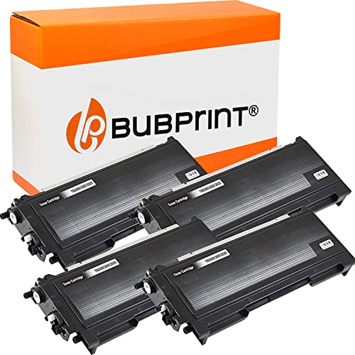 Bubprint 4 Toner kompatibel als Ersatz für Brother TN-2000 für DCP-7010 DCP-7010L DCP-7025 HL-2020 HL-2030 HL-2040 HL-2070N MFC-7225N MFC-7420 MFC-7820 MFC-7820N Fax 2820 2920 Schwarz von Bubprint