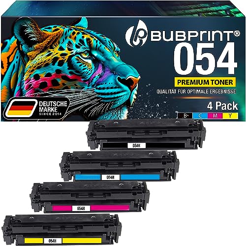 Bubprint 4 Toner kompatibel als Ersatz für Canon 054 054H 054 H i-Sensys LBP-621Cw LBP-623Cdw LBP-640C MF640C MF641Cn MF641Cw MF642Cdw MF643Cdw MF644Cdw MF645Cx von Bubprint