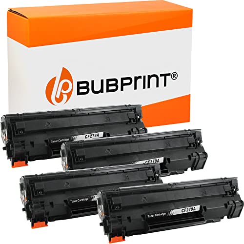 Bubprint 4 Toner kompatibel als Ersatz für HP 79A CF279A für Laserjet Pro M12 M12a M12af M12w M26 M26a M26nw Schwarz von Bubprint