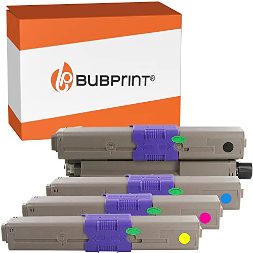 Bubprint 4 Toner kompatibel als Ersatz für Oki 44469803 44469706 44469705 44469704 für C310DN C330DN C510DN C511DN C530DN C531DN MC352DN MC362DN MC561DN MC562DNW von Bubprint