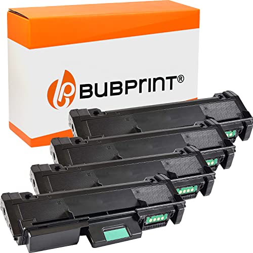 Bubprint 4 Toner kompatibel als Ersatz für Samsung MLT-D116L Samsung Xpress M2675FN M2675F M2625D M2835DW M2825DW M2825ND M2875DW M2875FD M2875FW M2885 M2885FW (Schwarz, 4er Pack) von Bubprint