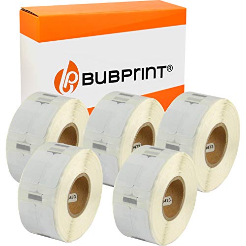 Bubprint 5 Etiketten kompatibel als Ersatz für Dymo 11353 S0722530 für Labelwriter 310 320 330 Turbo 400 Twin Turbo Duo 450 Twin Turbo Duo SE450 25X13MM WEISS von Bubprint