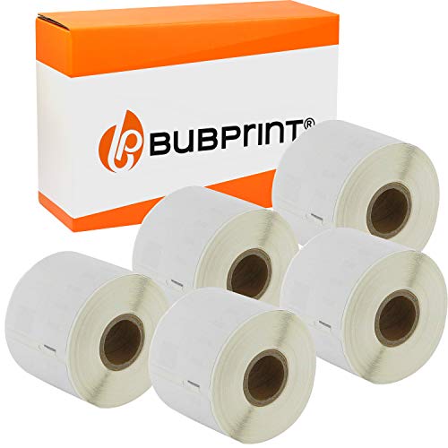 Bubprint 5 Etiketten kompatibel als Ersatz für Dymo 99015 S0722440 für Labelwriter 310 320 330 Turbo 400 Twin Turbo Duo 450 Twin Turbo Duo SE450 54MM X 70MM Weiß von Bubprint