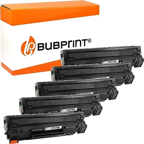 Bubprint 5 Toner kompatibel als Ersatz für HP 79A CF279A für Laserjet Pro M12 M12a M12af M12w M26 M26a M26nw Schwarz von Bubprint