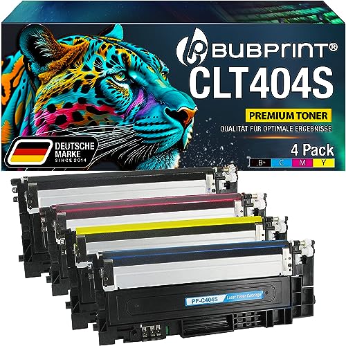 Bubprint P404C CLT-404S 4 Tonerkartuschen kompatibel als Ersatz für Samsung CLT-P404C für Toner Samsung C480W C480FW C480 C480FN C430W C430 C432 C432W C433 C482 C482FW C482W C483 C483FW Multipack von Bubprint