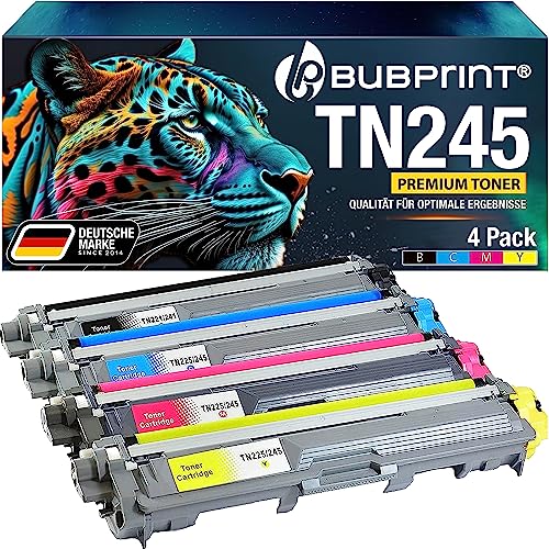 Bubprint TN241 TN245 4 Toner kompatibel als Ersatz für Brother TN-241 TN-245 für MFC-9332CDW DCP-9022CDW MFC-9142CDN DCP-9020CDW HL-3142CW HL-3150CDW MFC-9342CDW DCP-9017CDW HL-3152CDW MFC-9140CDN von Bubprint