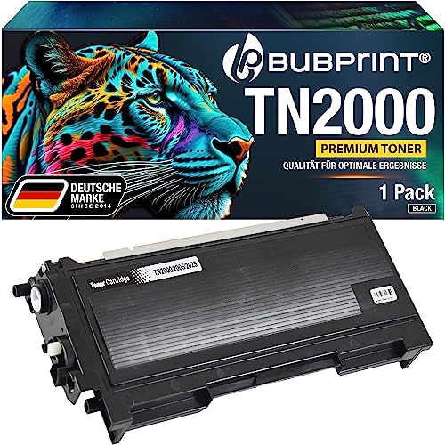 Bubprint Toner kompatibel als Ersatz für Brother TN-2000 für DCP-7010 DCP-7010L DCP-7025 HL-2020 HL-2030 HL-2040 HL-2070N MFC-7225N MFC-7420 MFC-7820 MFC-7820N Fax 2820 2920 Schwarz von Bubprint