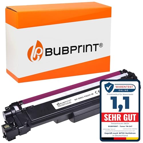 Bubprint Toner kompatibel als Ersatz für Brother TN-247 TN-247M für DCP-L3510CDW DCP-L3550CDW HL-L3210CW HL-L3230CDW HL-L3270CDW MFC-L3710CW MFC-L3730CDN MFC-L3750CDW MFC-L3770CDW Magenta von Bubprint