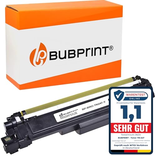 Bubprint Toner kompatibel als Ersatz für Brother TN-247 TN-247Y für DCP-L3510CDW DCP-L3550CDW HL-L3210CW HL-L3230CDW HL-L3270CDW MFC-L3710CW MFC-L3730CDN MFC-L3750CDW MFC-L3770CDW Gelb von Bubprint